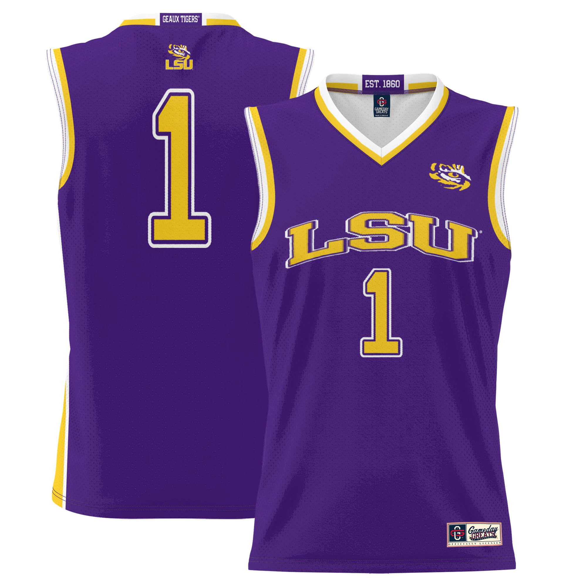 #1 LSU Tigers ProSphere Basketball Men Jersey - Purple