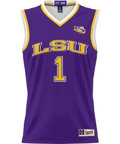 #1 LSU Tigers ProSphere Basketball Men Jersey - Purple