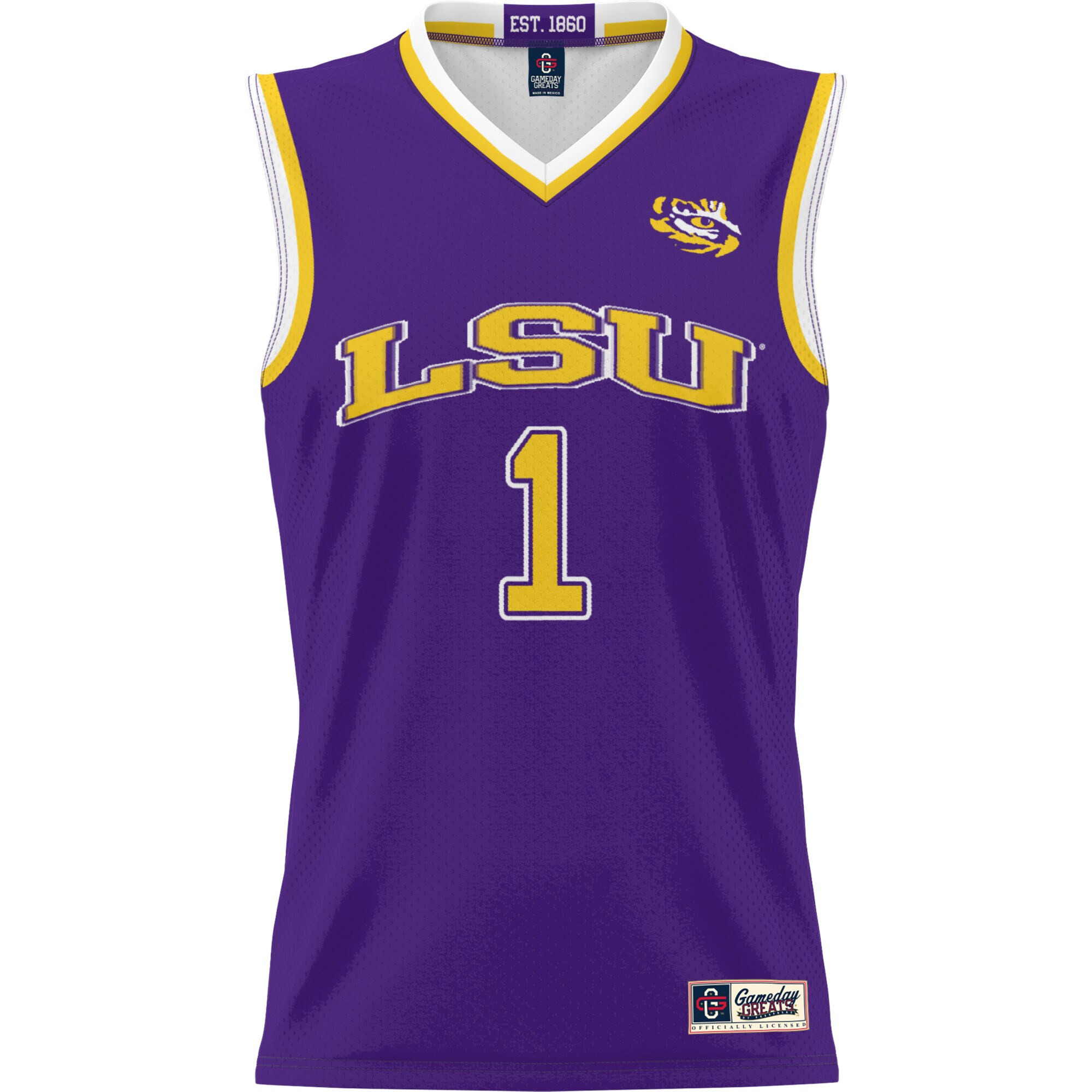 #1 LSU Tigers ProSphere Basketball Men Jersey - Purple