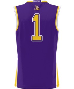 #1 LSU Tigers ProSphere Basketball Men Jersey - Purple