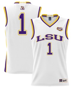 #1 LSU Tigers ProSphere Basketball Men Jersey - White