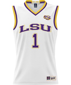 #1 LSU Tigers ProSphere Basketball Men Jersey - White