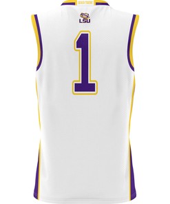 #1 LSU Tigers ProSphere Basketball Men Jersey - White