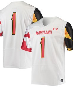 #1 Maryland Terrapins Under Armour Replica Player Jersey - White Ncaa