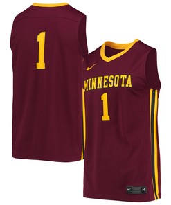 #1 Minnesota Golden Gophers Replica Basketball Jersey - Maroon Ncaa