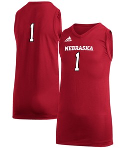 #1 Nebraska Huskers Adidas Game Jersey - Scarlet Ncaa