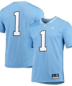 #1 North Carolina Tar Heels Jordan Brand Game Jersey - Carolina Blue Ncaa