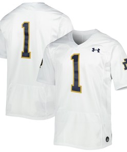 #1 Notre Dame Fighting Irish Under Armour Premier Limited Jersey - White Ncaa