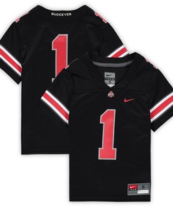 #1 Ohio State Buckeyes Preschool Replica Football Jersey - Black Ncaa