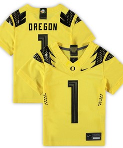 #1 Oregon Ducks Toddler Vapor Fusion Replica Football Jersey - Yellow Ncaa
