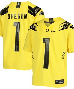 #1 Oregon Ducks Vapor Fusion Replica Football Jersey - Yellow Ncaa