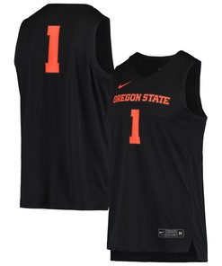 #1 Oregon State Beavers Replica Basketball Jersey - Black Ncaa