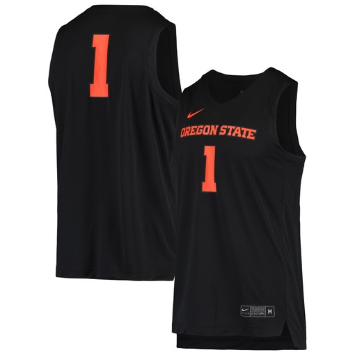 #1 Oregon State Beavers Replica Basketball Jersey - Black Ncaa