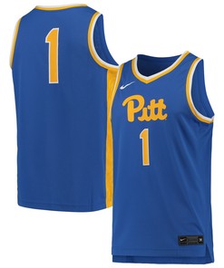 #1 Pitt Panthers Team Replica Basketball Jersey - Royal Ncaa