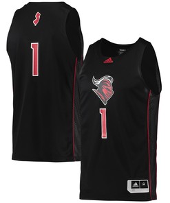 #1 Rutgers Scarlet Knights Adidas Swingman Basketball Jersey - Black Ncaa