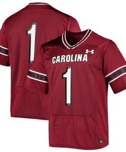 #1 South Carolina Gamecocks Under Armour Logo Replica Football Jersey - Garnet Ncaa