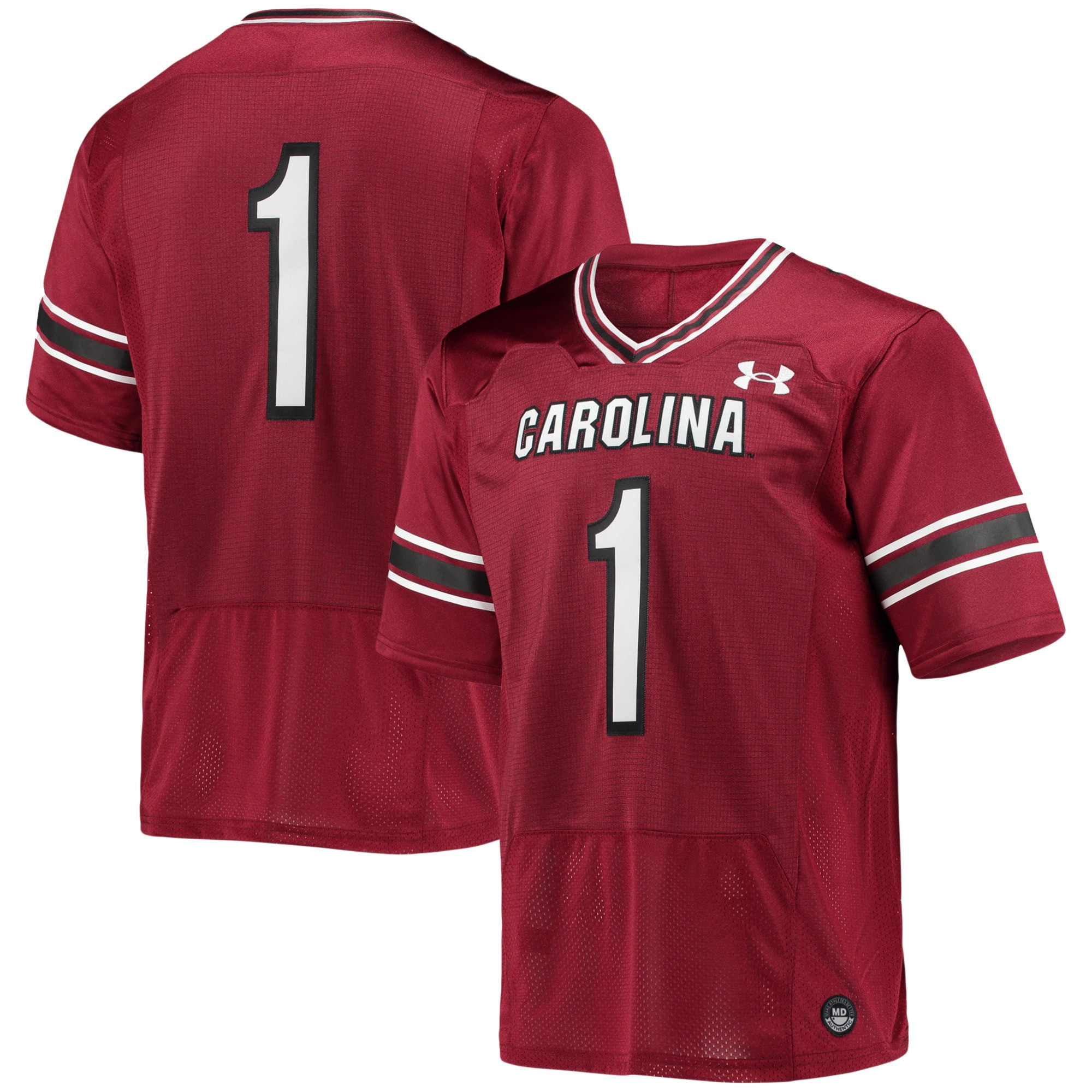 #1 South Carolina Gamecocks Under Armour Premiere Football Jersey - Garnet Ncaa
