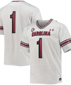 #1 South Carolina Gamecocks Under Armour Replica Player Jersey - White Ncaa