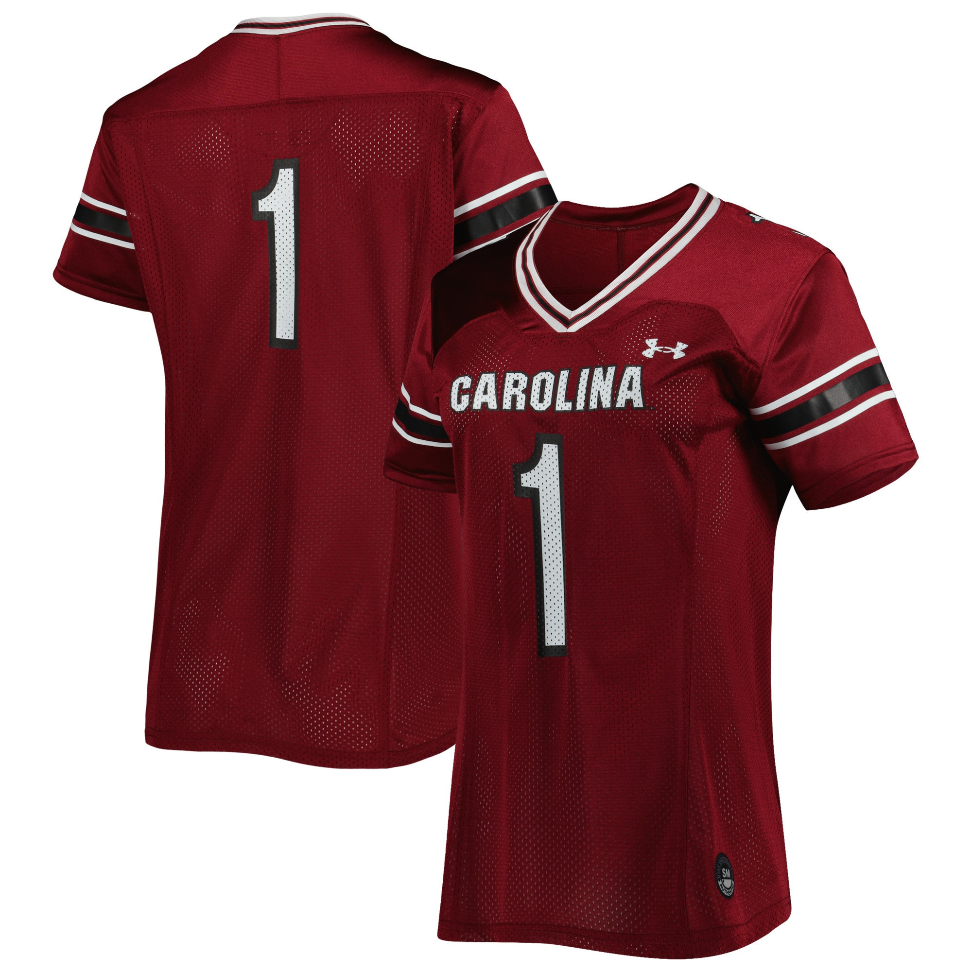 #1 South Carolina Gamecocks Under Armour Womens Finished Replica Football Jersey - Garnet Ncaa