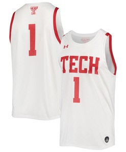 #1 Texas Tech Red Raiders Under Armour Alternate Replica Basketball Jersey - White Ncaa