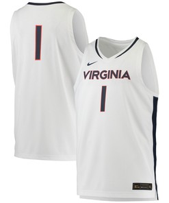 #1 Virginia Cavaliers Replica Basketball Jersey - White Ncaa