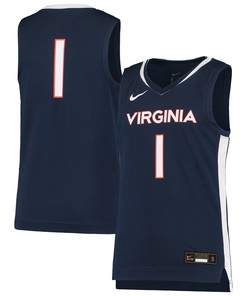 #1 Virginia Cavaliers Team Replica Basketball Jersey - Navy Ncaa