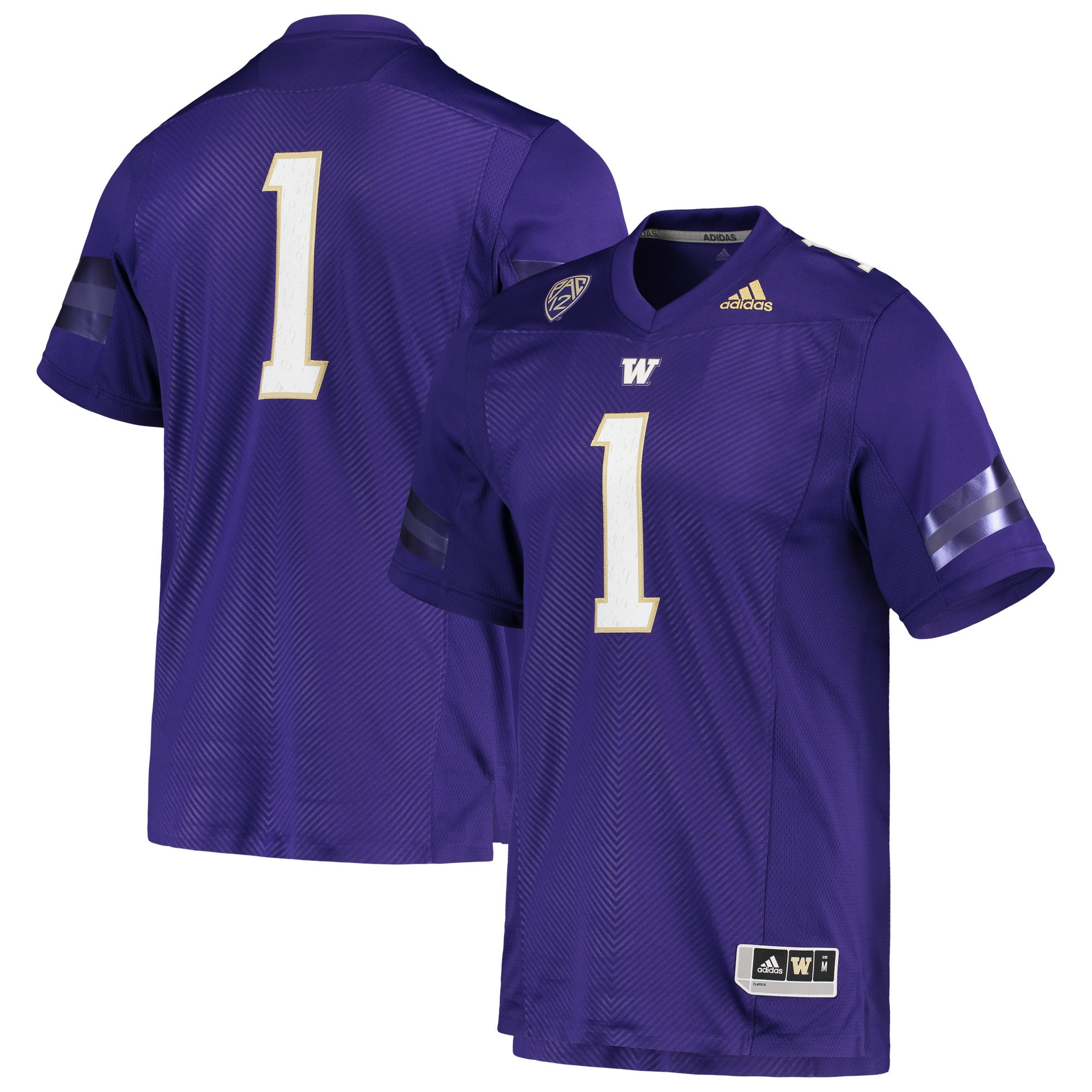 #1 Washington Huskies Adidas Team Premier Football Jersey - Purple Ncaa