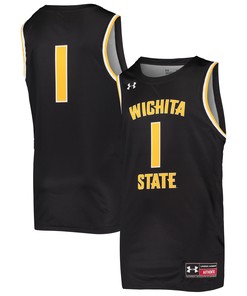 #1 Wichita State Shockers Under Armour Replica Basketball Jersey - Black Ncaa