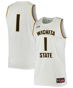 #1 Wichita State Shockers Under Armour Replica Basketball Jersey - White Ncaa