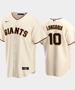 10 Evan Longoria Cream Home San Francisco Giants Jersey