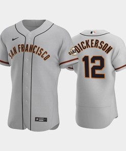 12 Alex Dickerson Gray Road San Francisco Giants Jersey