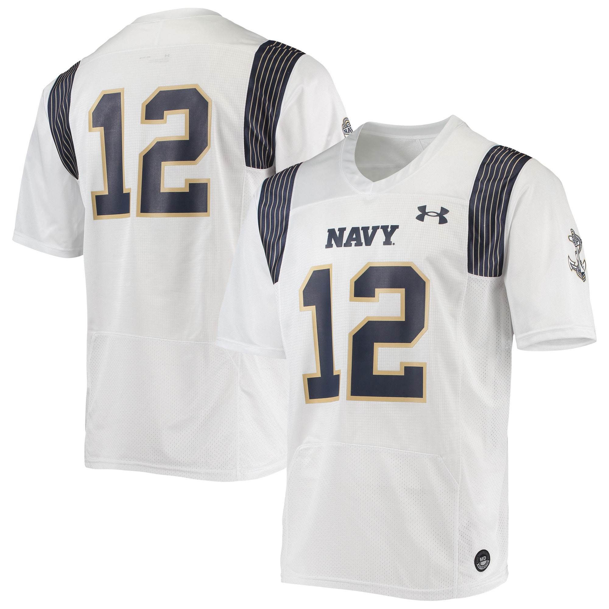 #12 Navy Midshipmen Under Armour Replica Player Jersey - White Ncaa