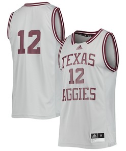 #12 Texas A&m Aggies Adidas Reverse Retro Jersey - Gray Ncaa
