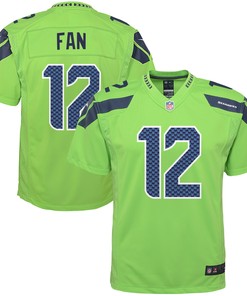 12s Seattle Seahawks Color Rush Game Jersey - Green Nfl
