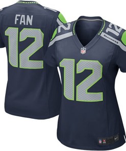 12s Seattle Seahawks Womens Game Jersey - College Navy Nfl