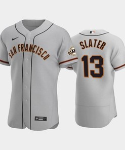 13 Austin Slater Gray Road San Francisco Giants Jersey