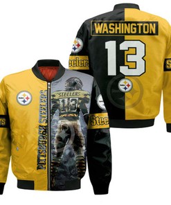 13 James Washington Pittsburgh Steelers Legend 2020 Nfl Season Jersey Bomber Jacket
