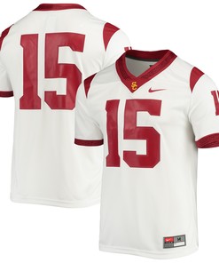 #15 Usc Trojans Game Jersey - White Ncaa