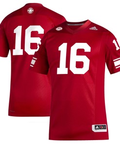 #16 Louisville Cardinals Adidas Premier Strategy Football Jersey - Red Ncaa