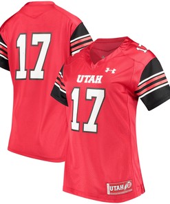#17 Utah Utes Under Armour Womens Replica Performance Football Jersey - Red Ncaa