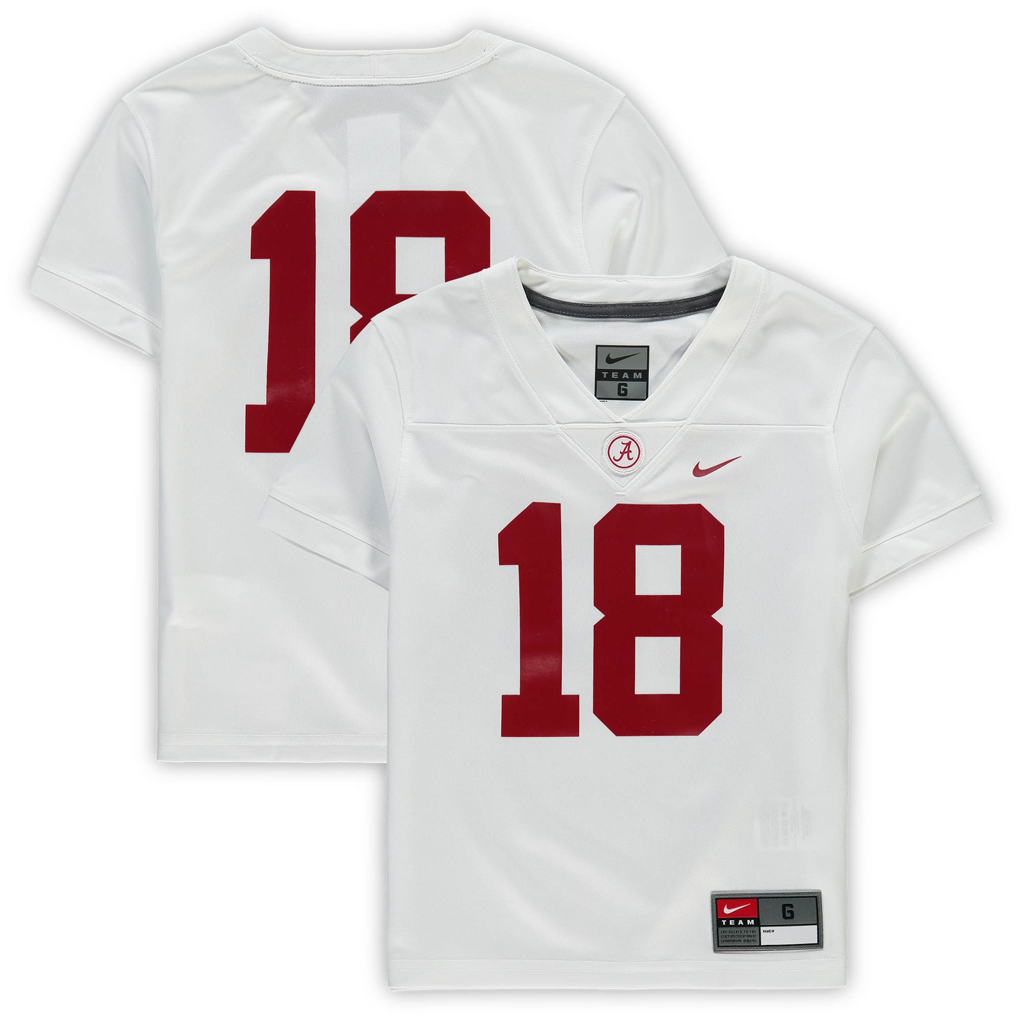 #18 Alabama Crimson Tide Preschool Untouchable Football Team Jersey - White Ncaa