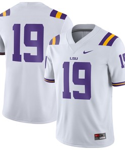 #19 LSU Tigers Game Men Jersey - White