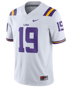 #19 LSU Tigers Game Men Jersey - White