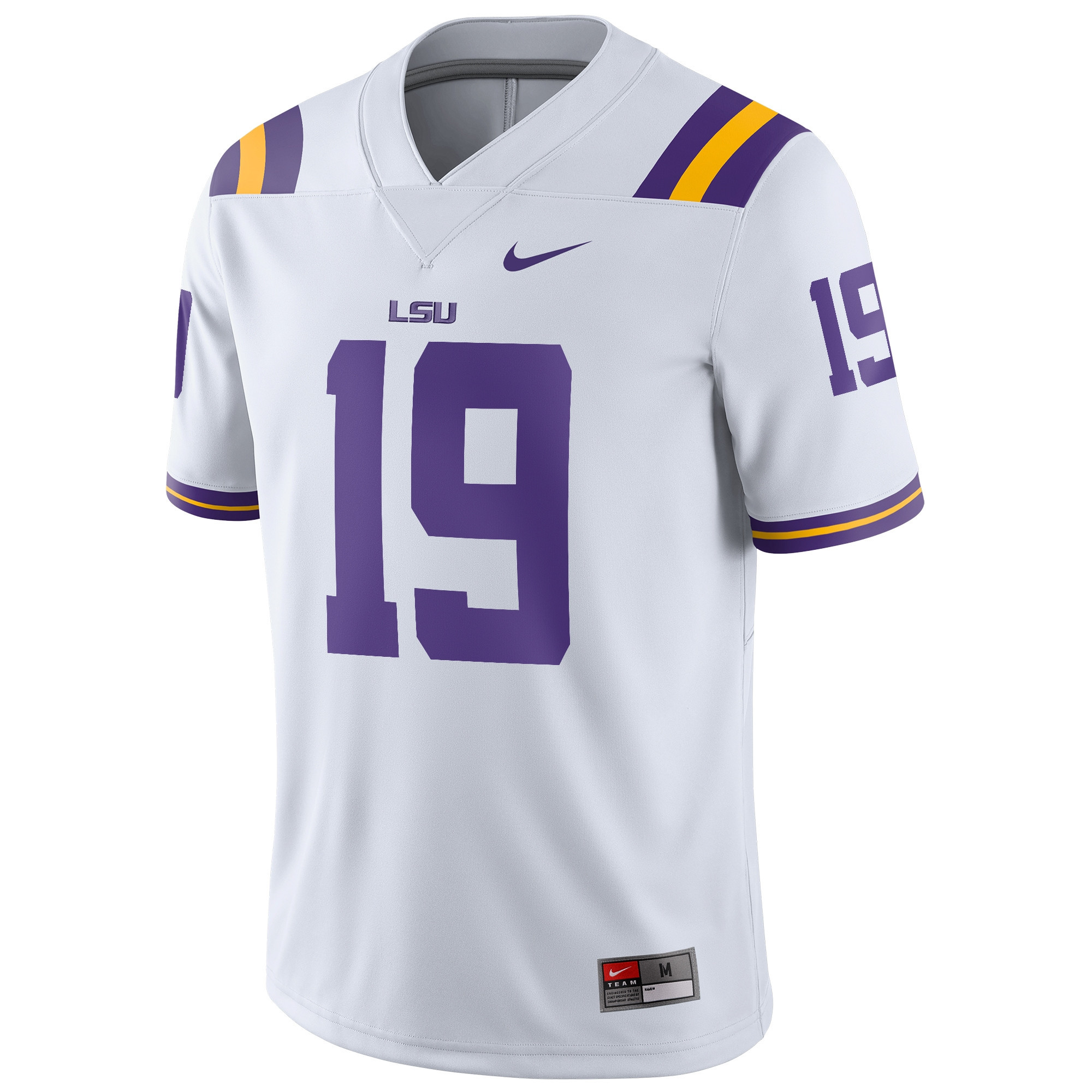 #19 LSU Tigers Game Men Jersey - White