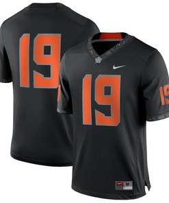 #19 Oklahoma State Cowboys Game Jersey - Black Ncaa