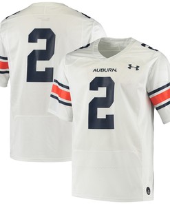 #2 Auburn Tigers Under Armour Logo Replica Football Jersey - White Ncaa