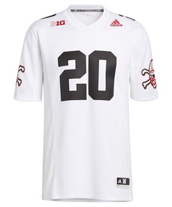 #20 Nebraska Huskers Adidas Premier Strategy Football Jersey - White Ncaa