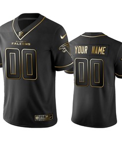 2019 Atlanta Falcons Custom Black Golden Edition Vapor Untouchable Limited Jersey - Mens
