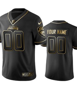 2019 Jacksonville Jaguars Custom Black Golden Edition Vapor Untouchable Limited Jersey - Mens