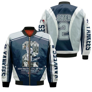 2020 Baseball Hall Of Fame Derek Sanderson Jeter New York Yankees 2 3D Allover Gift For Yankees Fans Bomber Jacket